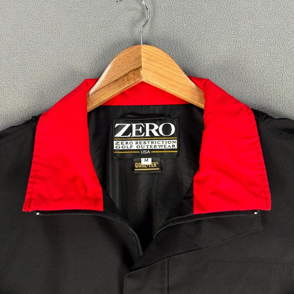 Zero Restriction Pullover Jacket Mens Medium Black GoreTex Performance Golf - Picture 7 of 9